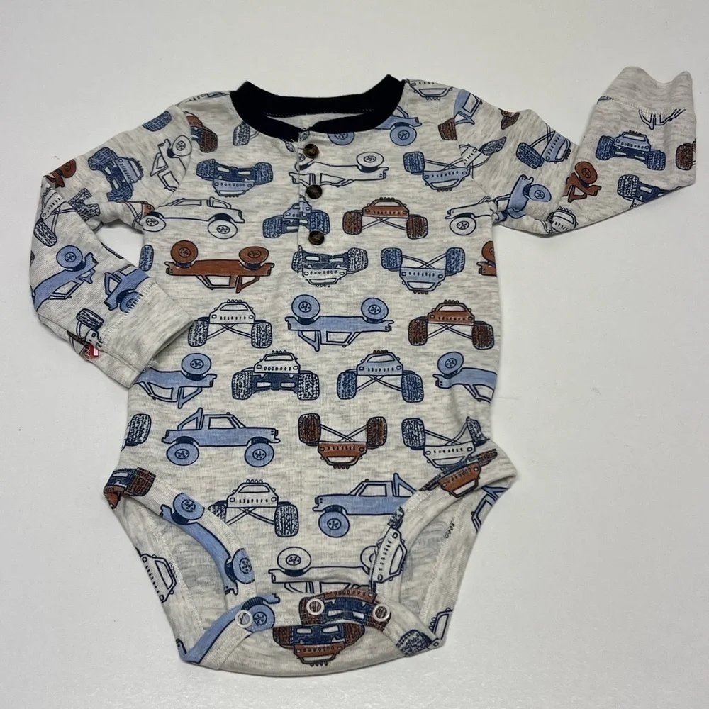Carter's Baby Boy 4 Piece Hoodie Set Blue Vehicles